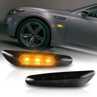 Abbildung von RECAMBO Led Seitenblinker kompatibel mit BMW X1 E84 X3 E83 X5 E53 CAN Bus Fehlerfrei SMD Effizient geringer Stromverbrauch hohe Leuchtkraft leichte Installation