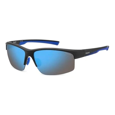 Abbildung von POLAROID Herren PLD 7018/n/s Sonnenbrille, Matt, Schwarz, Blau, 68