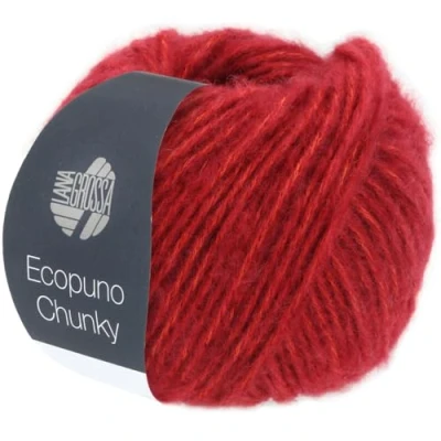 Abbildung von Lana Grossa Ecopuno Chunky 0118 weinrot Häkelwolle, 70 m
