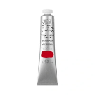 Abbildung von Winsor &amp; Newton 2337423 Professional Acrylfarbe in Künstlerqualität, hohe Farbbrillanz Deckkraft, Archivqualität, 200ml Tube Naphtholrot Mittel
