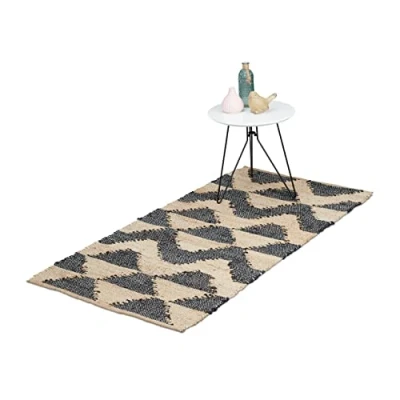 Abbildung von relaxdays Läufer mit Zick Zack Muster 70 x 140 cm, Höhe: 10 mm