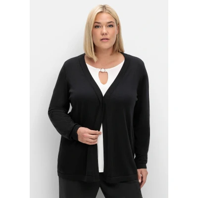 Abbildung von Sheego Strickjacke, Damen, Größe: 40/42, Schwarz
