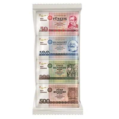 Abbildung von Argenta Schokoladen Täfelchen DDR Geldscheine tolle Kultprodukte Produkte