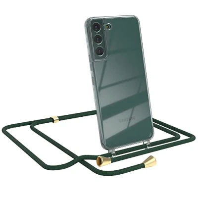 Abbildung von EAZY CASE Handykette kompatibel mit Samsung Galaxy S22 Plus 5G Handyhülle Umhängeband, Handykordel Schutzhülle, Silikonhülle, Hülle, Stylische Kette für Smartphone, Grün