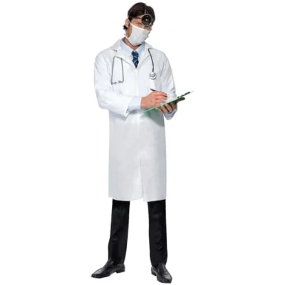 Abbildung von Smiffys Arzt Kostüm Doktor für Fasching und Halloween, Arztkittel ohne Risiken Nebenwirkungen