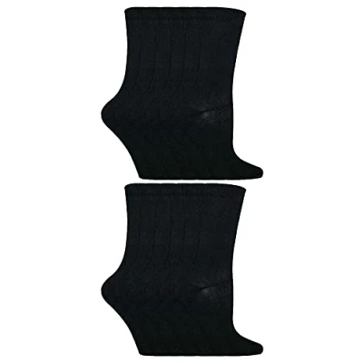 Abbildung von 12 Pair Pack unisex Kinder Bambus Socken Sock Snob Atmungsaktiv Farbig Sommer für Mädchen &amp; Jungen (27 30, Schwarz)