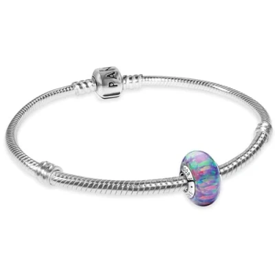 Abbildung von Pandora 68574 Damen Armband Silber Geschenkset Schillerndes Lila