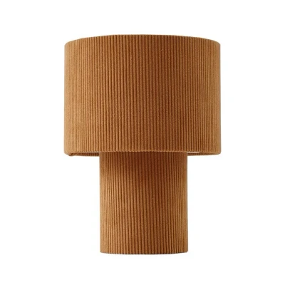 Abbildung von Lindby Tischleuchte Jone, hellbraun, Textil, 30 cm hoch, E27