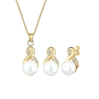 Abbildung von Elli Jewerly SET Infinity Ohrringe goldcoloured, Damen, Größe: 45, Gold coloured