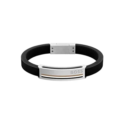 Abbildung von HUGO Armband, Herren, Größe: One Size, Schwarz