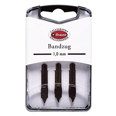 Abbildung von Brause 318010B Packung, mit 3 Feder Bandzug, 1,0 mm, ideal für gotische Buchstaben, die Kalligraphie, 1 Pack