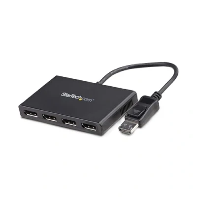 Abbildung von StarTech.com 4 Port Multi Monitor DisplayPort Adapter, DP auf 4x 1.2 Splitter, Vierfach 1080p 60Hz Computer MST Hub, nur Windows, Treibelos (MSTDP124DP)