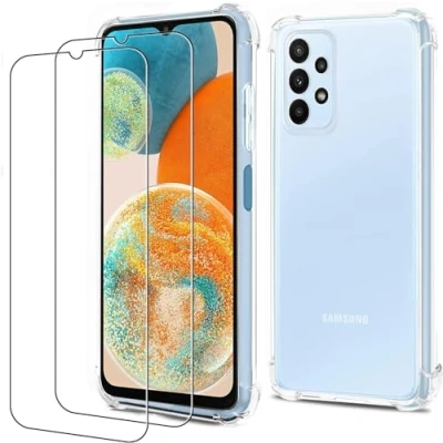 Abbildung von Panzer Schutz Glas für Samsung Galaxy A23 5G Panzerglas, HD Displayschutzfolie, 9H Härte Schutzglas Schutzfolie, Frei von Kratzern, Ultra klar Panzerfolie 3 Stück