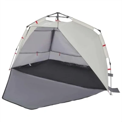 Abbildung von vidaXL Strandzelt 3 Personen, Strandmuschel mit Quick Release System, Sonnenschutz Netzwände, Zelt Wurfzelt Windschutz, Azurblau 190T Polyester