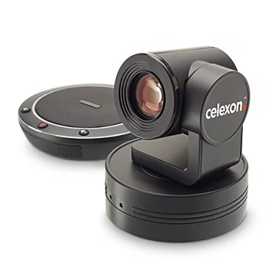 Abbildung von celexon Full HD Videokonferenzsystem VKS2040 PTZ Kamera und Lautsprecher Plug and Play Audio Videosystem für Konferenz Besprechungsraum