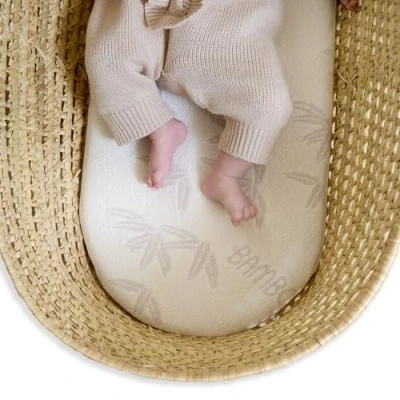 Abbildung von Clair de Lune Noah Pod® Matratze aus natürlichem Bambus, 74 x 28 cm