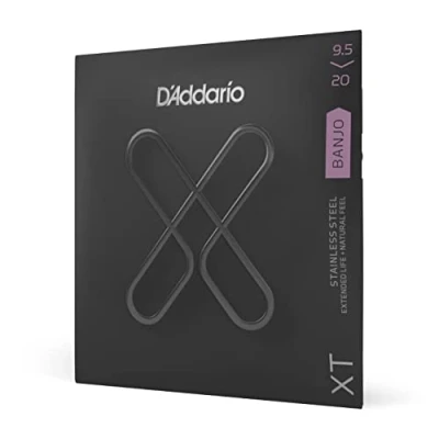 Abbildung von D&#039;Addario XTJ09520, XT Edelstahlsaite für Banjo Gitarrensaiten, Custom Light, 9.5 20