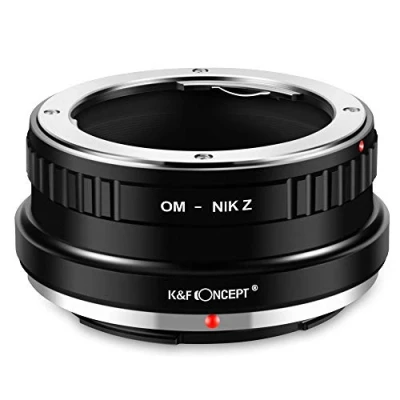 Abbildung von K&amp;F Concept OM NIK Z Bajonettadapter Objektiv Ring für Olympus auf Nikon 7 und 6 Spiegellose Vollformatkamera