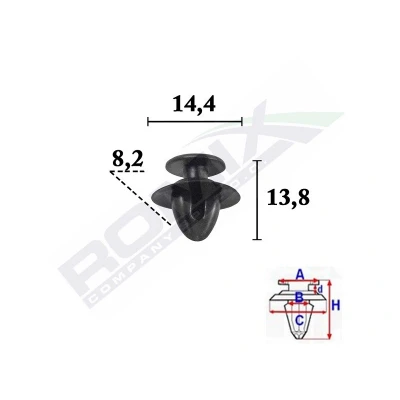 Abbildung von ROMIX C70577 Halteclip, Innenraumverkleidung VOLVO: S60 I, V70 I