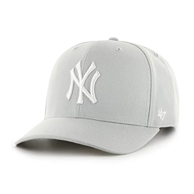 Abbildung von &#039;47 MLB New York Yankees Cold Zone MVP DP Unisex Baseballkappe, Verstellbar, Hochwertiges Design, White Logo, Light Grey