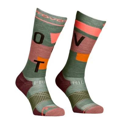 Abbildung von Ortovox Women Freeride Long Socks Cozy Wild Herbs Größe 35/38