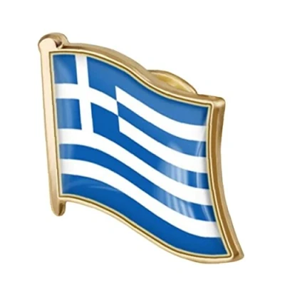Abbildung von Onsinic Griechische Flagge Revers Pin, Abzeichen Brosche Griechenland Pins Souvenir National heit Zubehör