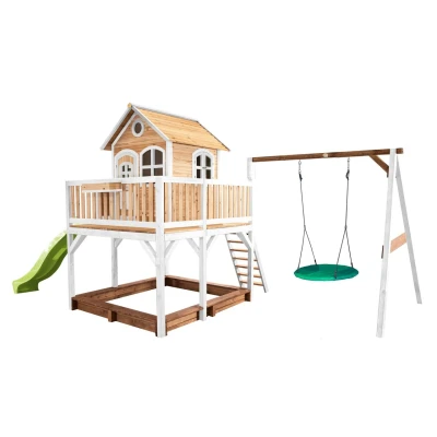 Abbildung von AXI Liam Kinderhaus. Sandkasten. Schaukel und Rutsche hellgrün