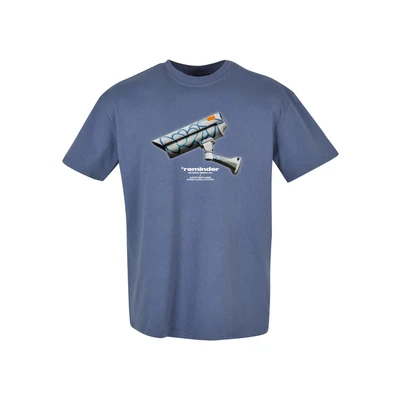 Abbildung von Upscale by Mister Tee CCTV Oversize Tshirt print, Herren, Größe: Large, Vintageblue