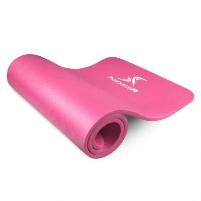 Abbildung von ProsourceFit Extra Thick Yoga and Pilates Mat 1/2&quot; (13mm) 71 inch Long High Density Exercise with Comfort Foam Carrying Strap, Pink