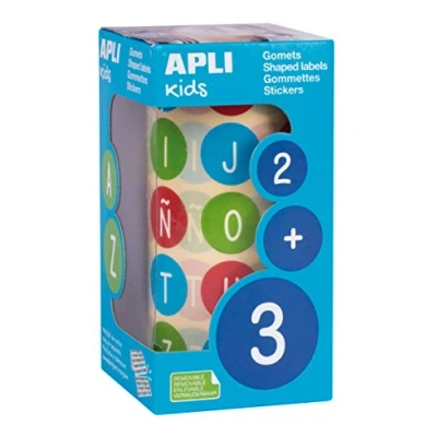 Abbildung von Gomets Appli, selbstklebend, rund, Alphabet, 20 mm Durchmesser, mehrfarbig