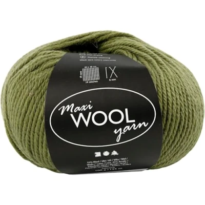 Abbildung von Wolle,Olivgrün,L:125m,100g/1Knäuel