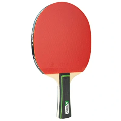 Abbildung von JOOLA Tischtennisschläger Match Lite ITTF genehmigter Allround Wettkampf Tischtennis Schläger 4 Sterne, 1.8 MM Schwammstärke, grün/schwarz