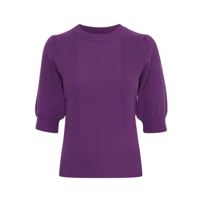Abbildung von ICHI Ihboston Tshirt basic, Damen, Größe: Small, Imperial purple