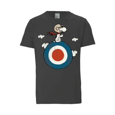 Abbildung von Logoshirt Peanuts SNOOPY/TARGET Tshirt print, Herren, Größe: Large, Dunkelgrau