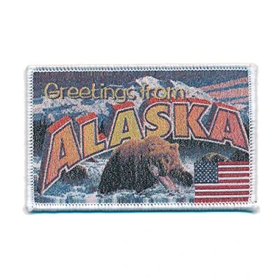 Abbildung von hegibaer 72 x 45 mm Alaska Retro Nostalgie Patch USA Edel Aufnäher Aufbügler 0735 A