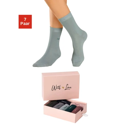Abbildung von Lascana Socks IN THE BOX 7 PACK Socken, Damen, Größe: 38, Multi coloured