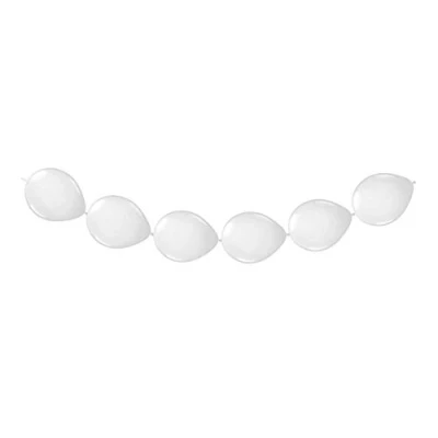 Abbildung von Weiße Knopfballons 8 Teile 3 Meter