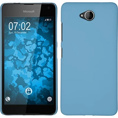 Abbildung von PhoneNatic case kompatibel mit Microsoft Lumia 650 Hülle hellblau gummiert Hard Cover