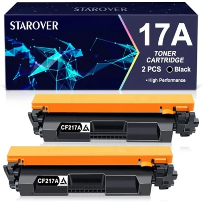 Abbildung von STAROVER Kompatible Tonerkartusche Ersatz für HP 17A CF217A Laserjet Pro MFP M130FW M130NW M102W, fürLaserjet M102A M130A M130FN Drucker (2 Schwarz)