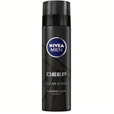 Abbildung von NIVEA MEN Deep Control Rasierschaum (200 ml), für eine angenehme Rasur, Herren mit Black Carbon