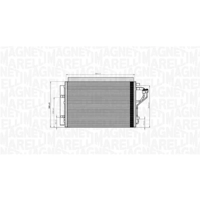 Abbildung von MAGNETI MARELLI 350203851000 Klimakondensator mit Trockner 586x388x16 388 586 16 HYUNDAI: i30 II Kombi, Schrägheck, Coupe
