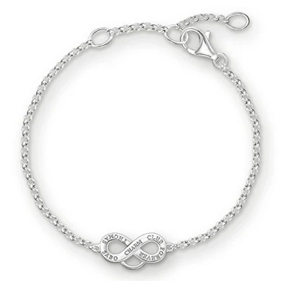 Abbildung von Thomas Sabo Damen Charm Armband Infinity Club 925 Sterling Silber X0204 001 12