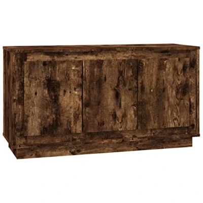 Abbildung von vidaXL Sideboard, Kommode mit viel Stauraum, Mehrzweckschrank Anrichte für Wohnzimmer, Schrank Beistellschrank, Modern, Räuchereiche Holzwerkstoff