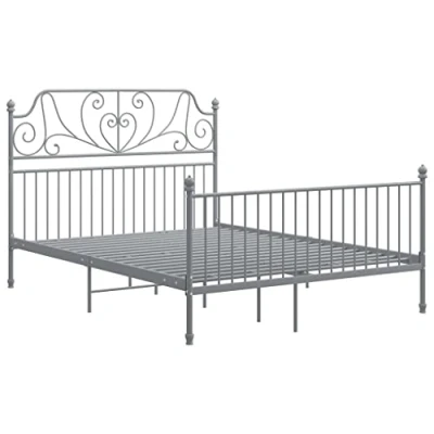 Abbildung von vidaXL Bett Grau Metall 140x200 cm
