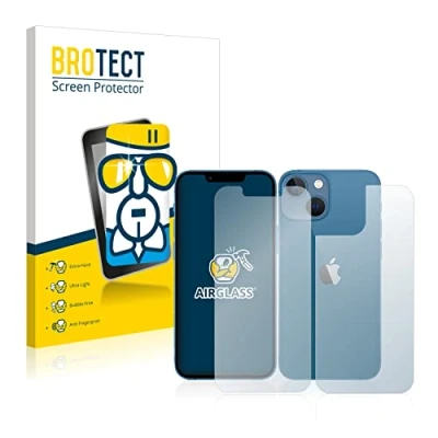 Abbildung von BROTECT Schutzglas für Apple iPhone 13 mini (Display+Rückseite) Schutzfolie Panzer Folie Glas [Extrem Kratzfest 9H, Anti Fingerprint,