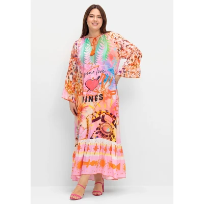 Abbildung von Sheego Sommerkleid &quot;Große Größen&quot;, in Maxilänge, mit Volant am Saum