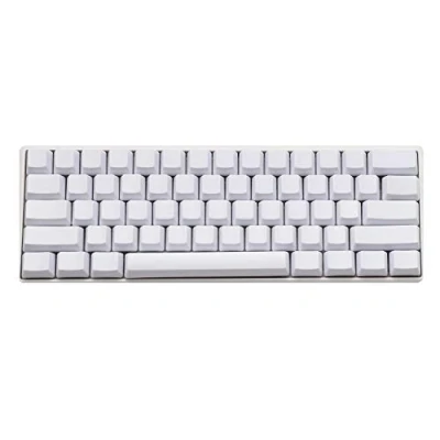 Abbildung von YMDK Blank Thick PBT OEM Profile 61 ANSI Keycaps for MX Switches Mechanical Keyboard (White) (Only Keycap)