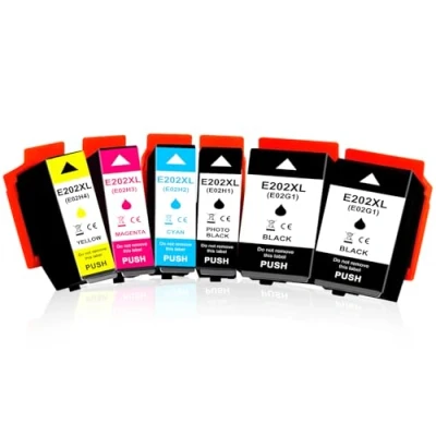 Abbildung von LeciRoba 202xl druckerpatronen Ersatz für Epson 202 und Multipack Expression Premium XP 6000 6005 6100 6105 (6 Pack)