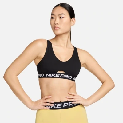 Abbildung von Nike Damen Sport BH Pro Indy Plunge Bra Sw, Black/White, HF5961 010, L
