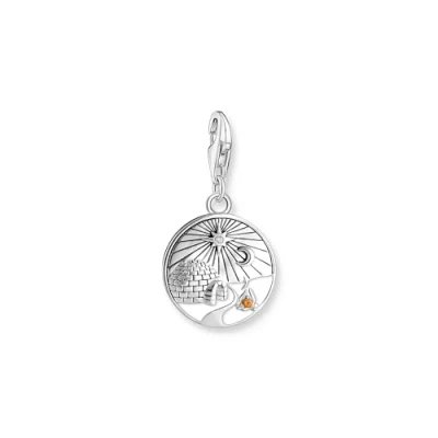 Abbildung von Thomas Sabo Charm Anhänger mit Iglu, Gravur und Steinbesatz recycletes 925 Sterlingsilber 2060 473 7